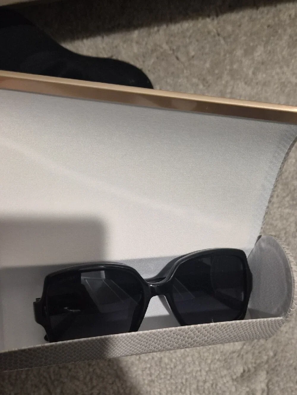 Jimmy Choo Black Oversized Fashion Sunglasses Case Included.